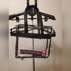 Clear Tote Bag with Black Trim TMobile NWT
